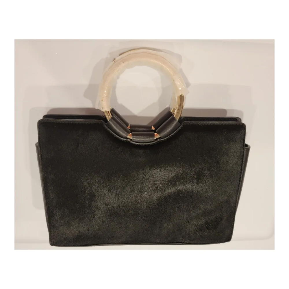 NWOT Henri Bendel Marquis Black Calf Satchel - Picture 2 of 4